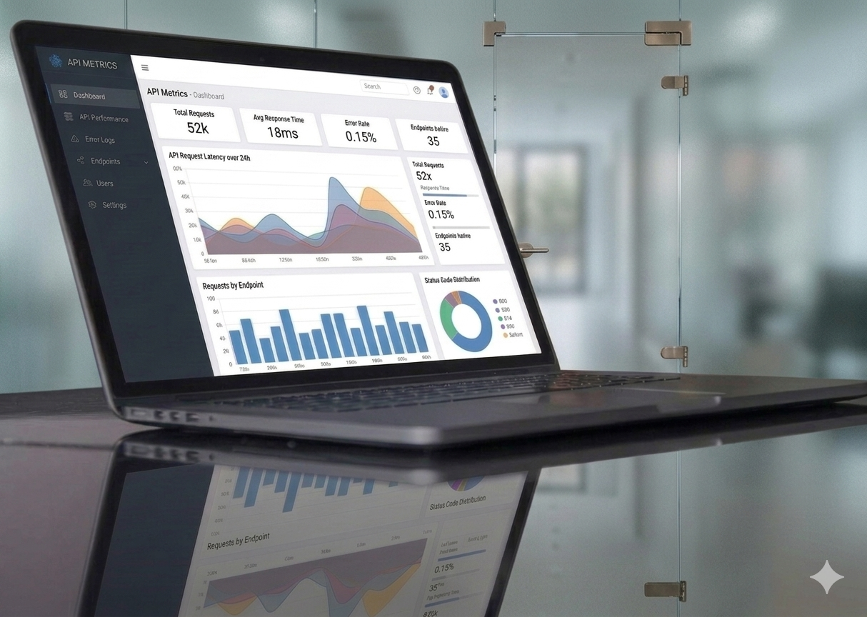 Team reviewing cloud and analytics dashboards